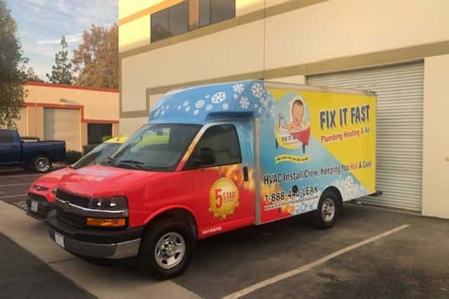 Fix It Fast truck standing by for Simi Valley HVAC emergency.